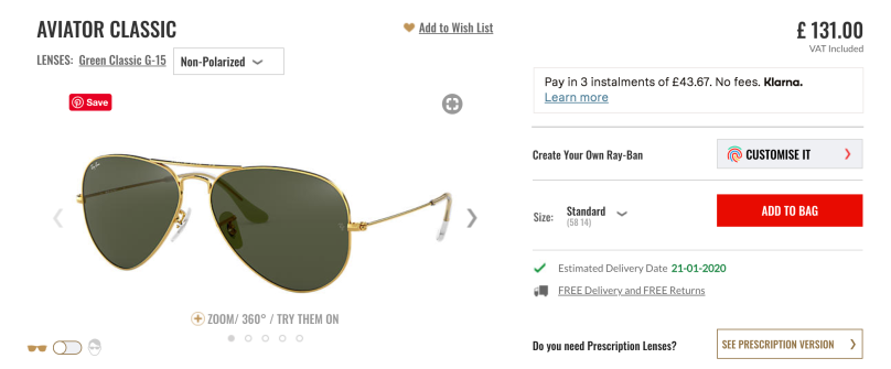 Ray-Ban Virtual Try On (Product Review) – As I learn …